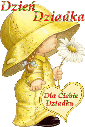 Dziewczynka z białym kwiatem dla dziadka